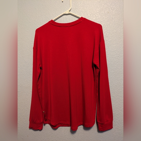 Liz Claiborne Crew Neck French Terry Jersey Long Sleeve Top - Picture 4 of 7